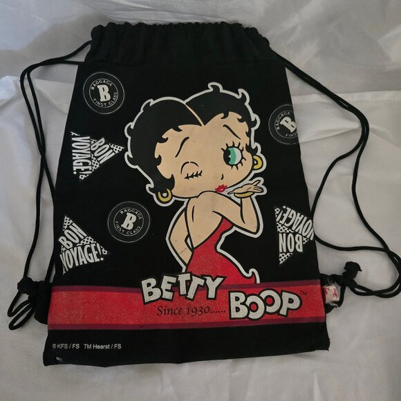 Betty Boop Front Print Drawstring Bag 14'' x 10'' - Picture 1 of 6